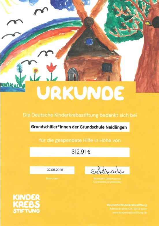 Spendenurkunde